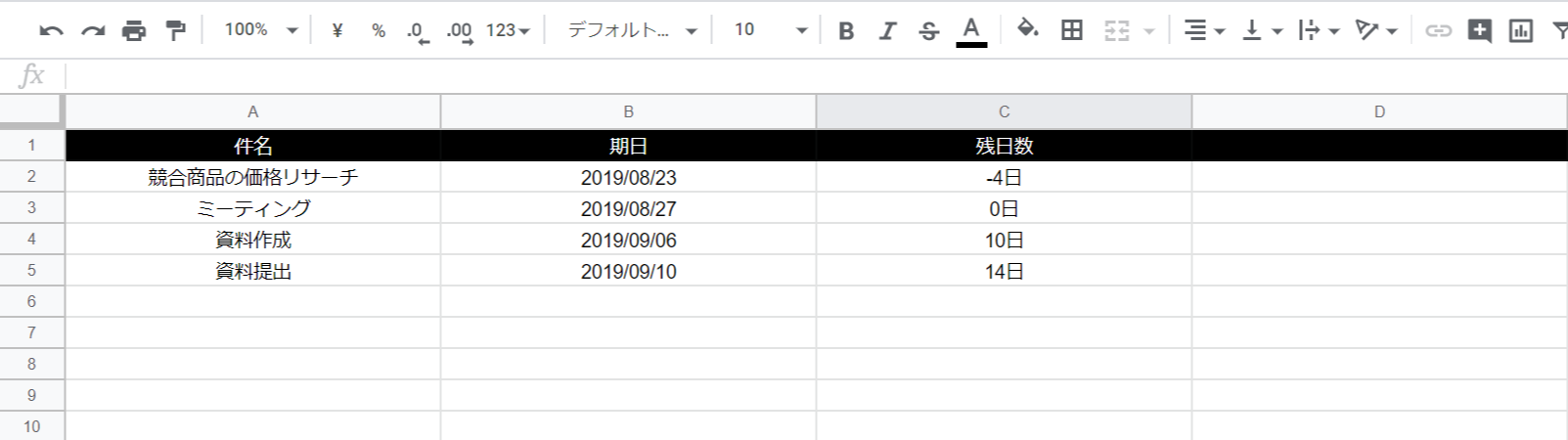 スプレッド シート グーグル