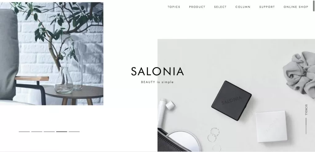 グローバルナビゲーション SALONIA公式サイト 